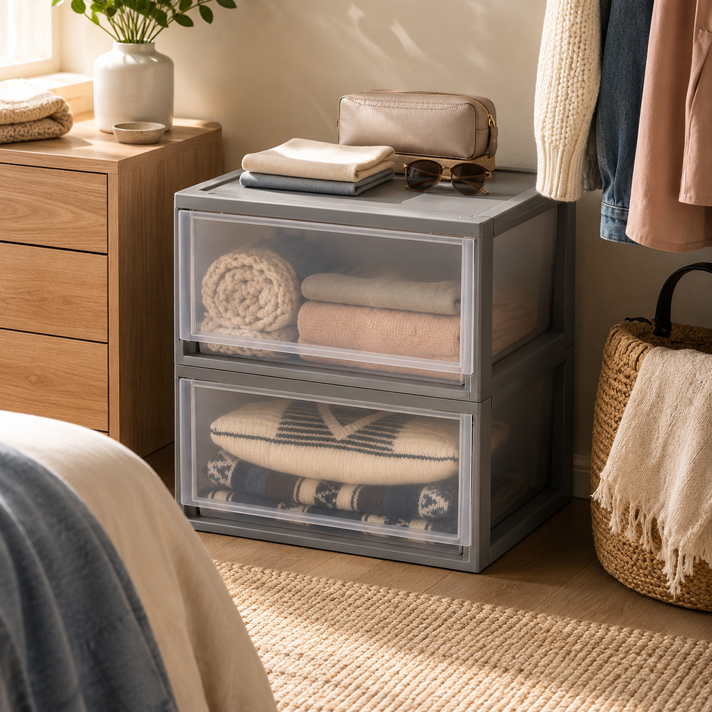 Stackable Under-Bed Storage Drawers – 2 Pack