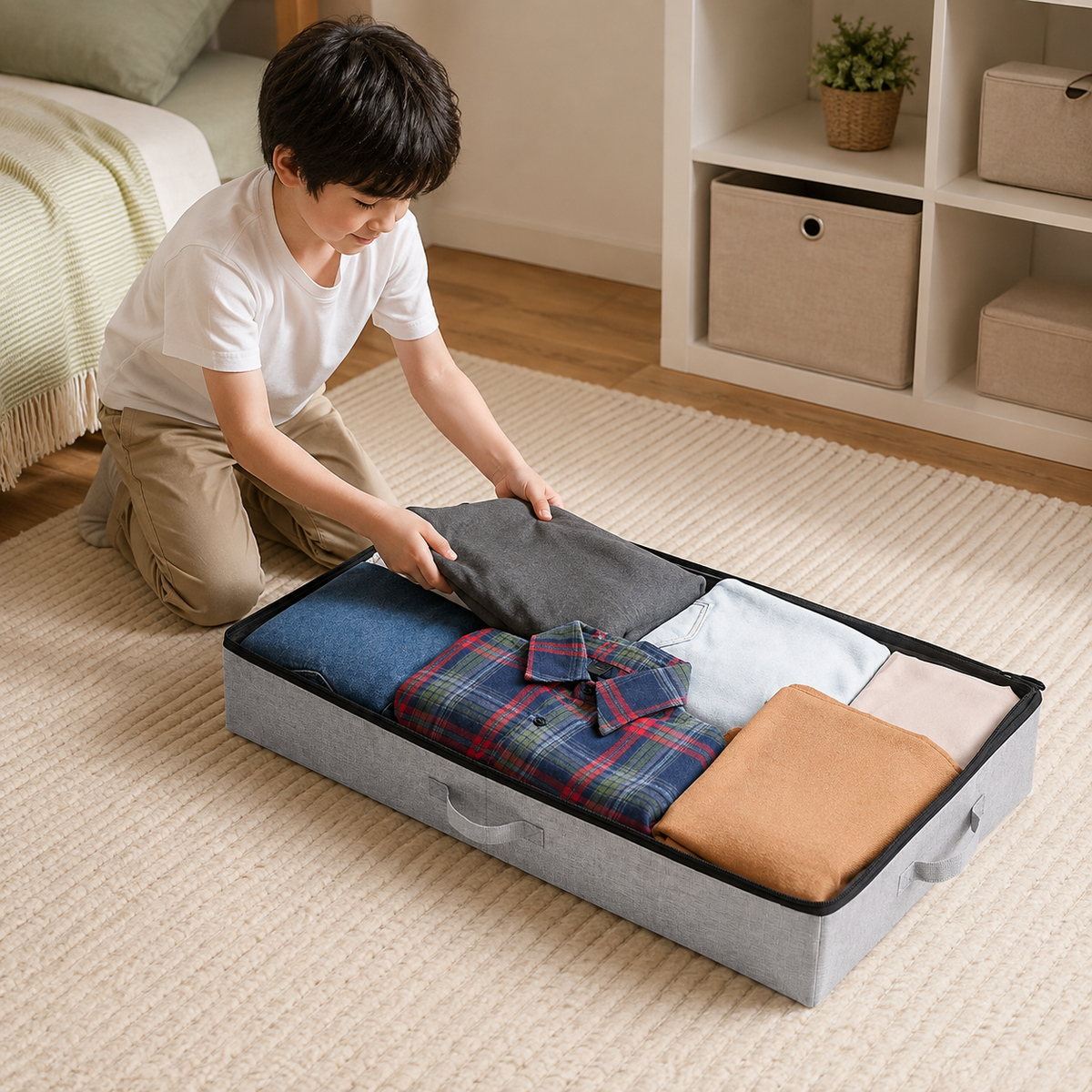 Low-Profile Under-Bed Storage Bins – 2 Pack