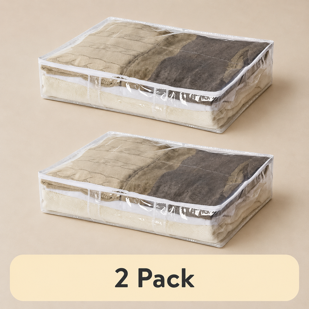 Clear Under-Bed Storage Bags – 2 Pack