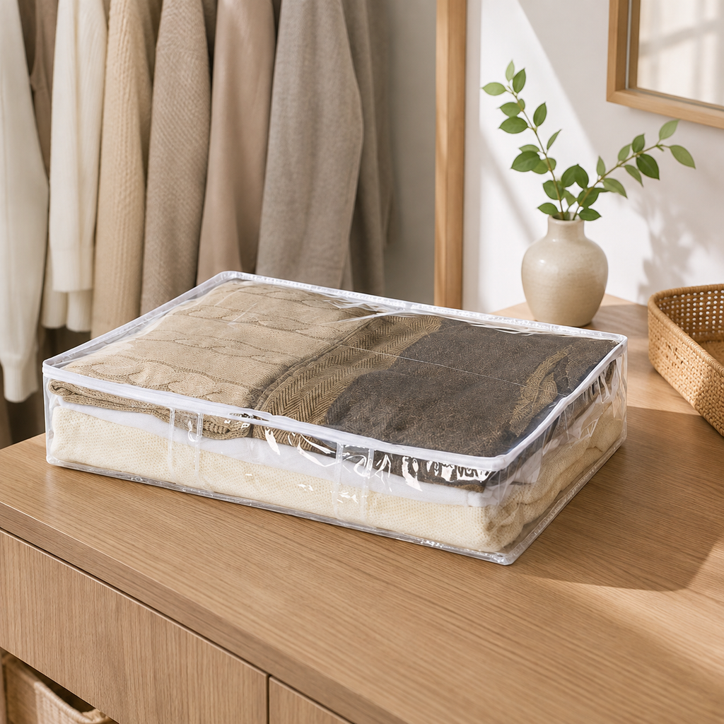 Clear Under-Bed Storage Bags – 2 Pack