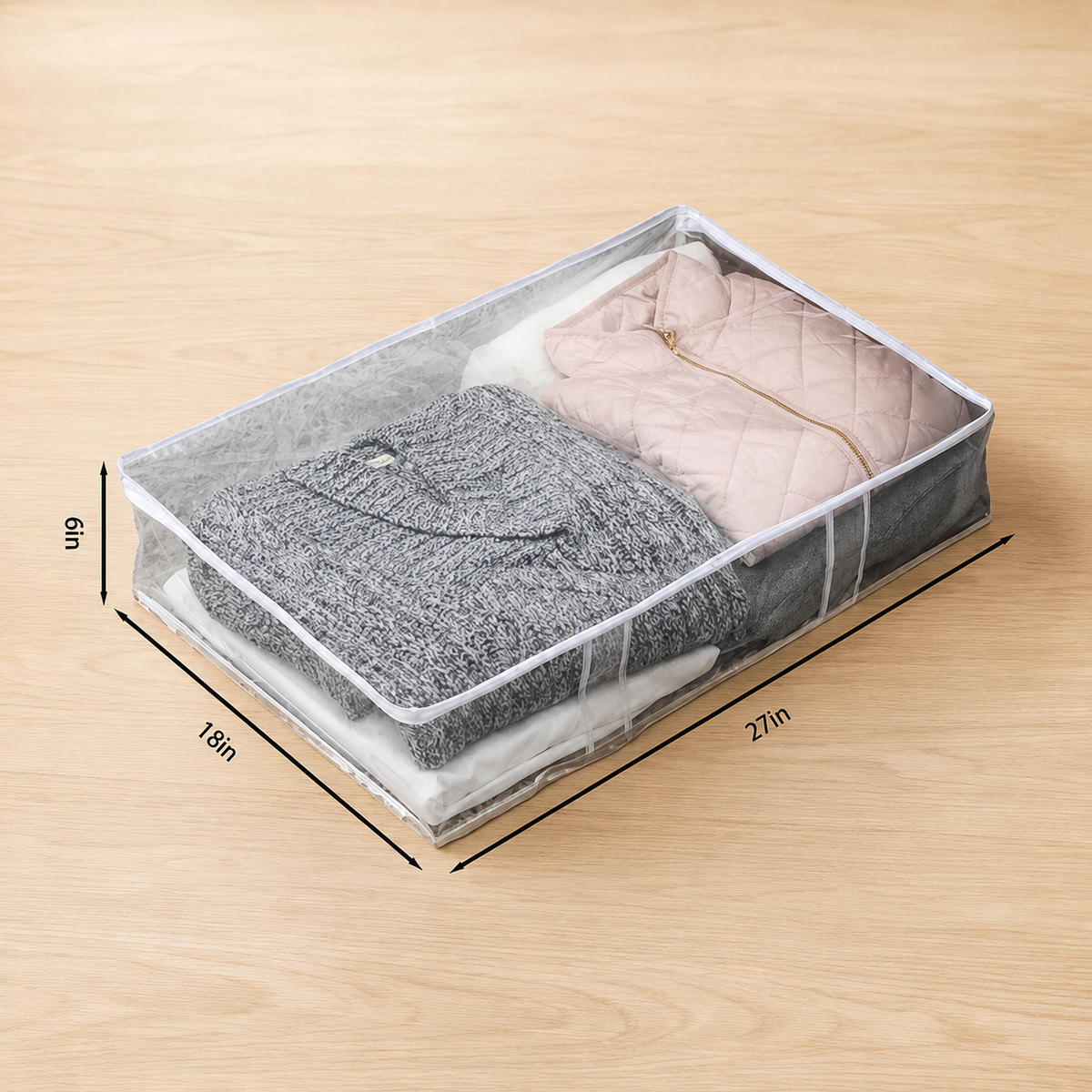 Clear Under-Bed Storage Bags – 2 Pack