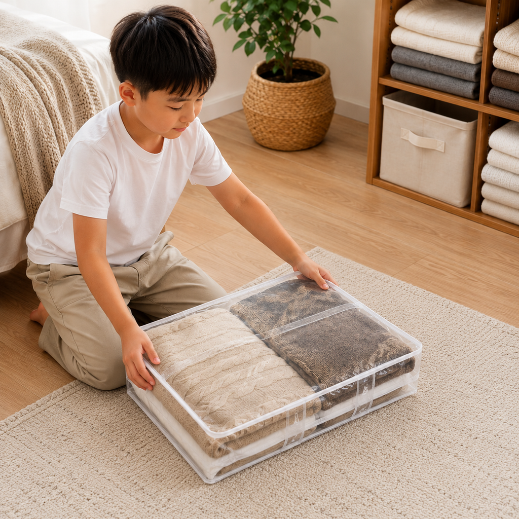 Clear Under-Bed Storage Bags – 2 Pack
